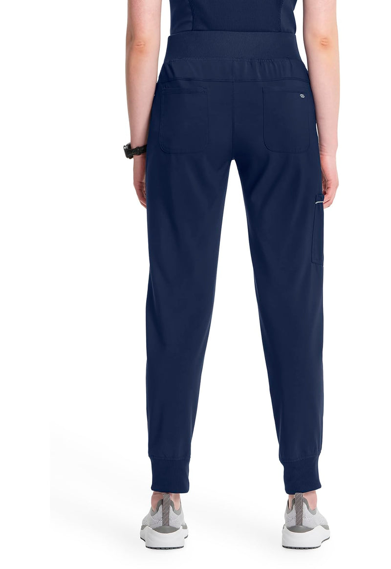 Infinity Cherokee Women's Scrub Jogger Pants Mid Rise with Moisture Wicking 360° Stretch Fabric - CK110A Medium Navy