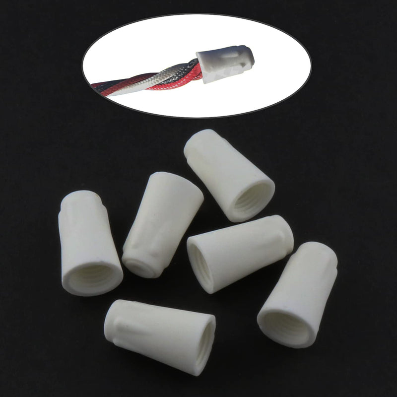 12pcs Large Size 18-8 AWG High Heat Ceramic Twist Caps White Easy-Twist Ceramic Wire Connector