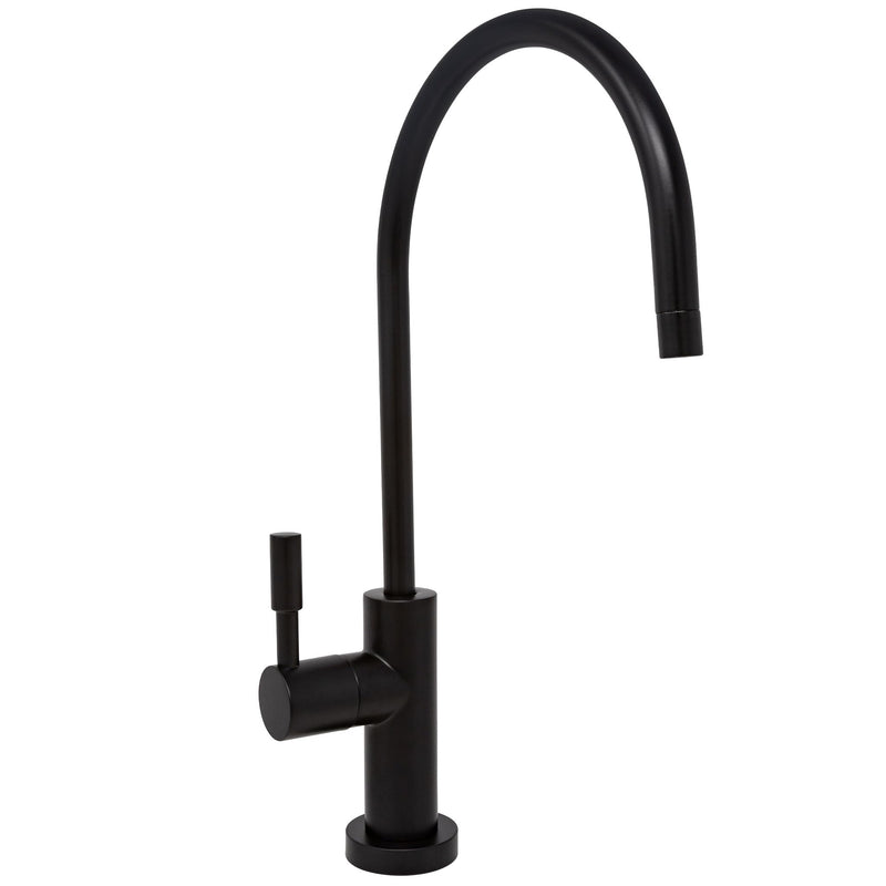 Metpure Non-airgap NSF Certified RO Faucet Reverse Osmosis Drinking Water Filtration System Water Dispenser Spout (Matte Black). Large Euro Style with Faucet Wrench.