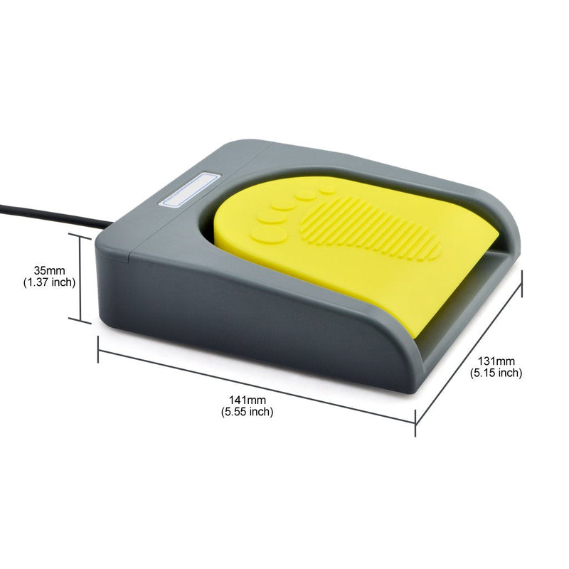 iKKEGOL USB Single Foot Switch Control One Key Customized Computer Keyboard Action Pedal HID Grey