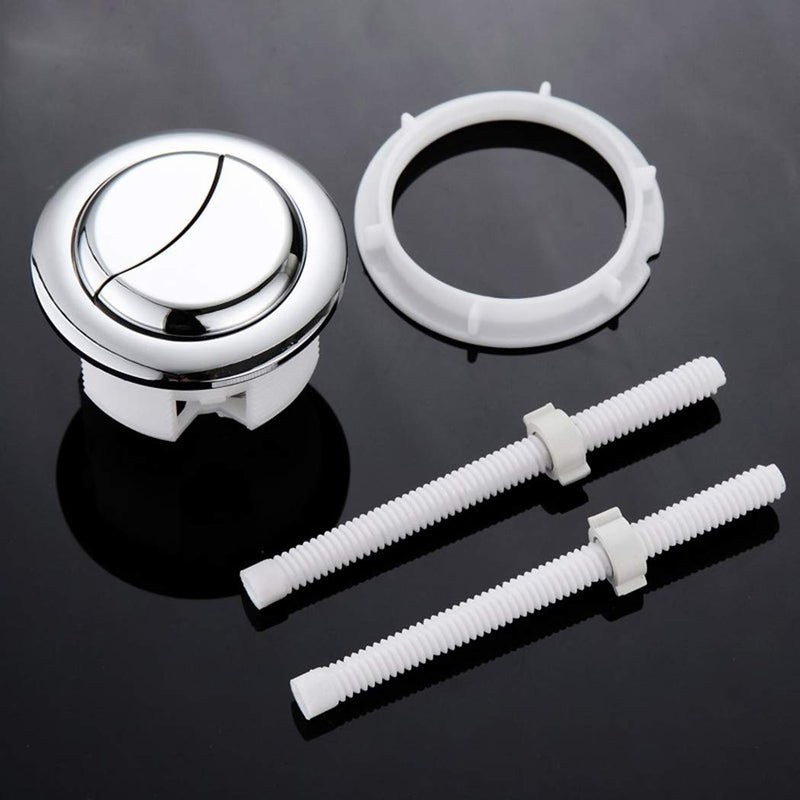 Toilet Flush Button Electroplated Dual Push Buttons for Water Tank Standard Screw thread: 58mm 2Packs L: 58mm 2pack