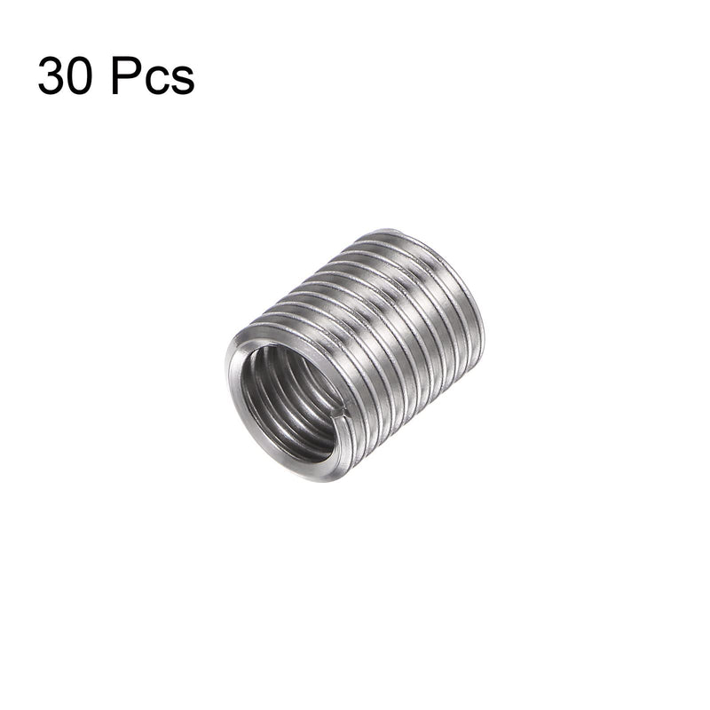 HARFINGTON 30pcs Wire Threaded Inserts 3/8-16 UNC 2D 19mm 304 Stainless Steel Helical Coiled Wire Thread Sleeve
