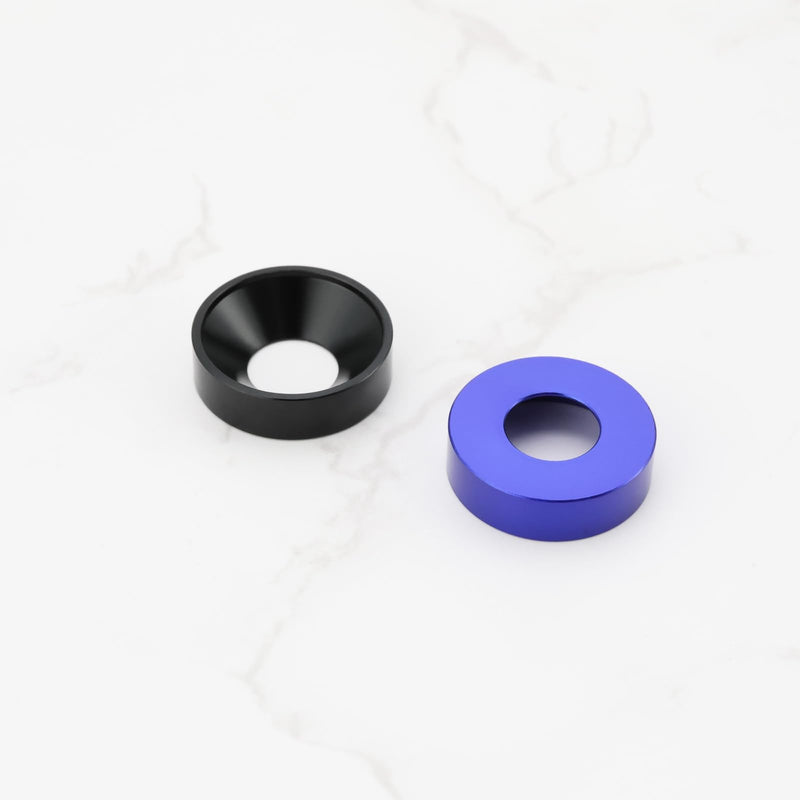 25pcs M8x18x5mm Countersunk Washers Alloy Aluminum Colourful Gaskets Contains 5pcs Each of Black/Red/Blue/Silver/Gold for Car Furniture Screw Accessories M8 - NewNest Australia