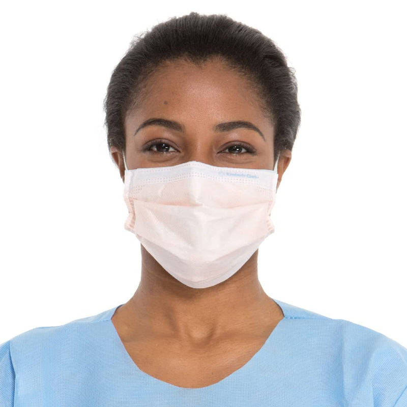 HALYARD FLUIDSHIELD level 3 Disposable Procedure Mask w/SO SOFT Lining/Earloops Orange 1 Count (Pack of 40)