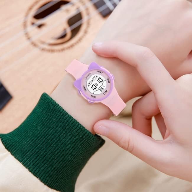 GAWZ JAPAN Children's Digital Wristwatch, Cute Children's Watch, Silicone Strap, Kitty, Cat, Children's Watch, Children's Watch, Kindergarten, School Entrance Celebration, Children's Birthday Gift, - NewNest Australia