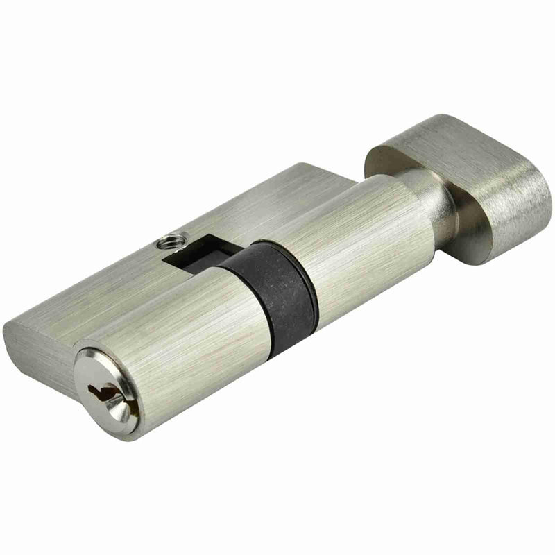 Cylinder Lock, Long Life Door Lock Cylinder, Stable Safe Brass Lock Cylinder, Solid Commercial Door Lock Cylinder with Key 60mm, Suitable for Wooden and Aluminium Doors