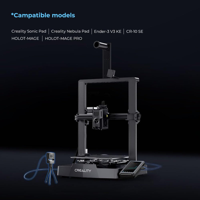 SainSmart Creality Nebula Camera for Ender-3 V3 KE/Ender 3 V3/Ender 3 V3 Plus/CR-10 SE/Halot-Mage Series/Creality Sonic Pad/Nebula Pad, Real-time Monitoring, Time-Lapse Filming, Spaghetti Detection