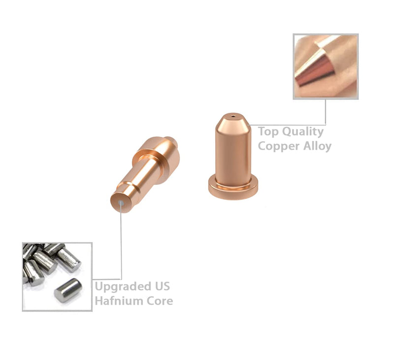 40A Tips+Drag Shields+ Electrodes Kit for Miller XT-40 torch & Hobart Airforce 40i XT40R/XT30R Plasma Cutter Torch (770797/249928 &770799/249930&770791/249926）PK14 | Quality OEMed Plasma Cutter Consumables