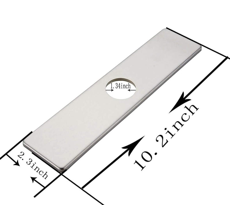 10 Inch Kitchen&Bathroom Sink Faucet Baseplate Hole Cover Deck Plate Escutcheon Brushed Nickel Square 304 Stainless Steel - NewNest Australia