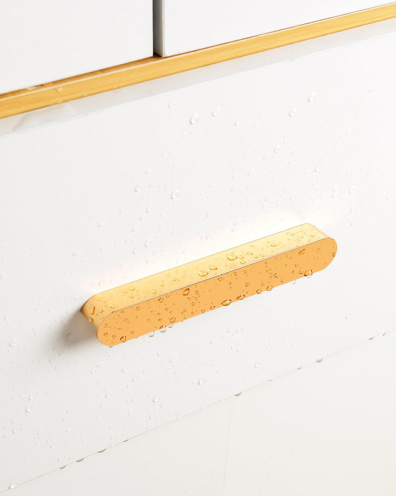 5 Pack Gold Drawer Pulls Dresser Handle Cup Handles for cabinets 6.3 Inch(160mm) Hole Center Modern Minimalist Furniture Hardware 6.3 Inch(160mm) Gold-5 Pack