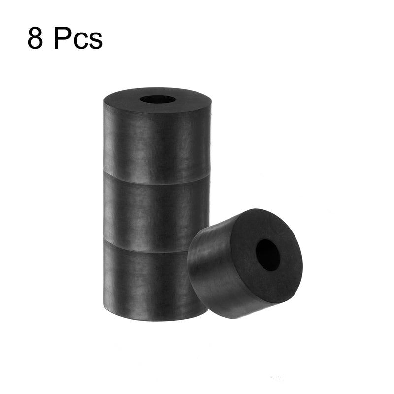 uxcell 8pcs Rubber Spacers 1-1/2" OD, 1/2" ID, 1" Height Round Anti Vibration Spacer Rubber Bushing Grommets Thick Rubber Washers for Home Car Accessories 1-1/2" OD x 1/2" ID x 1" Height