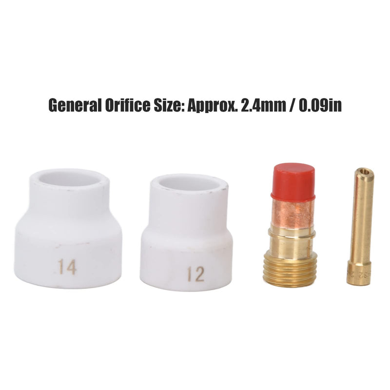 4Pcs Gas Lens Kit for Welding Torch Accessories with Collet Body Compatible with Common