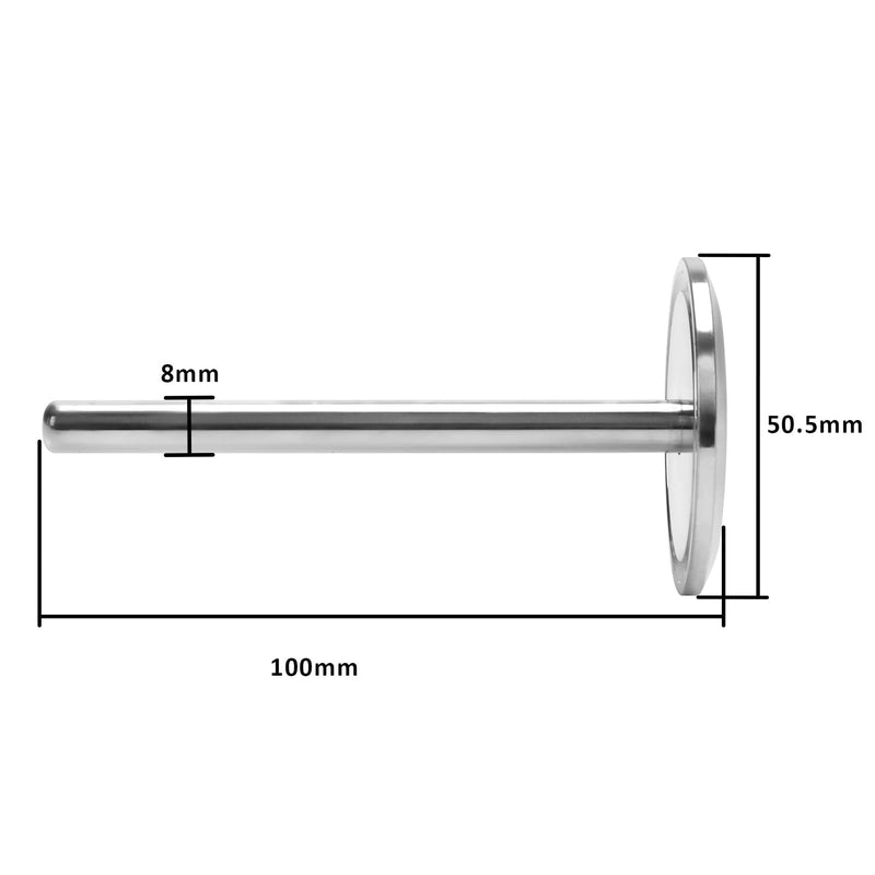 DERNORD 1.5 inch Tri Clamp Thermowell 304 for Beer Fermenter Homebrew Solar Heater Boiler, 100mm Length
