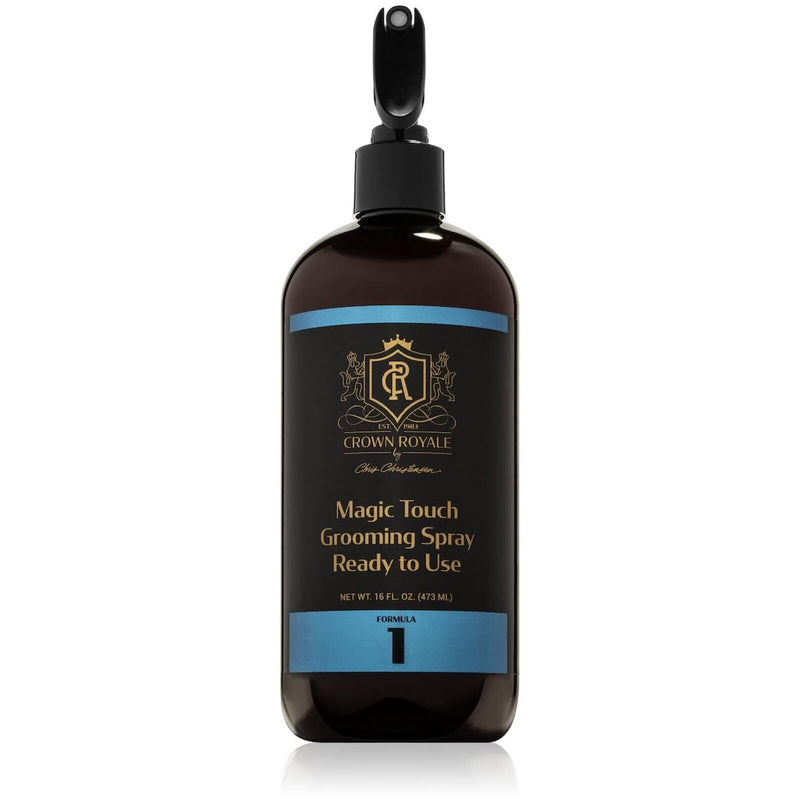 Crown Royale Magic Touch Formula 1 Pet Grooming Spray Ready-to-Use, No Heavy Build-Up, Finishing Spray, Prevents Coat Matting, Formulated with Conditioners, Made in USA, 16 oz