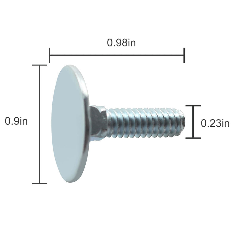 014973239619 Elevator Bolts for Several uses,Stainless steels,Zinc,Flat Countersunk,1/4-20 x 1, Piece-20