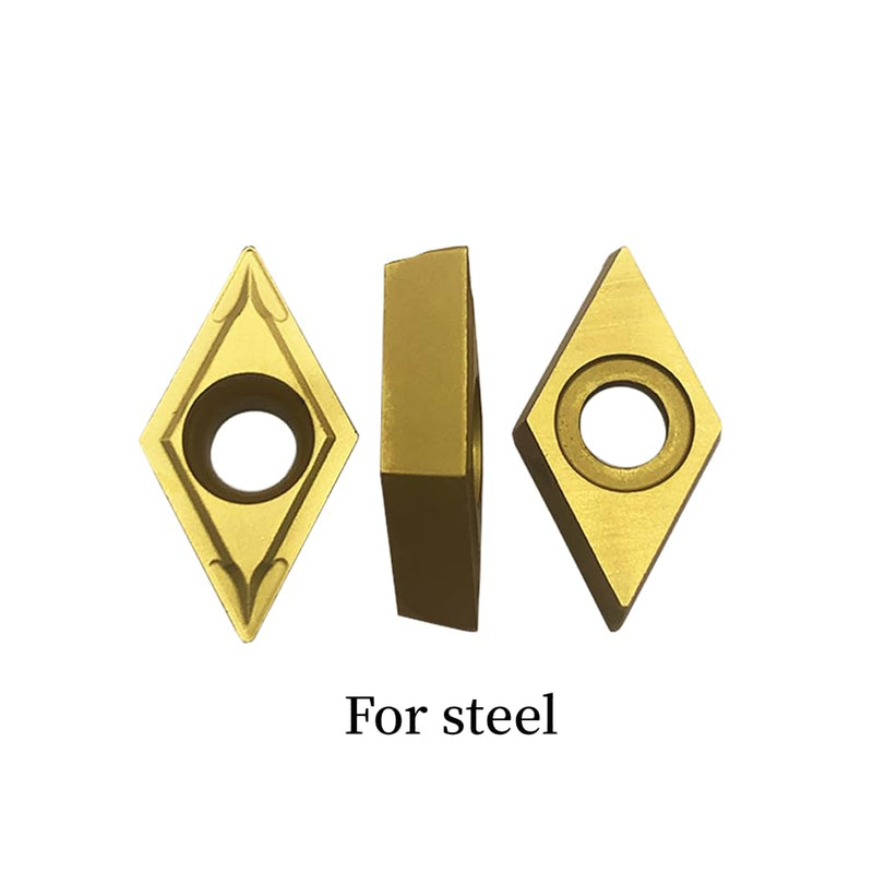 GBJ 20pcs DCMT11T304 DCMT32.51 Indexable Carbide Turning Inserts Multilayer Coated CNC Lathe Inserts for SDJCR Lathe Turning Tool Holder Replacement Insert (20pcs DCMT32.51) 20pcs DCMT32.51