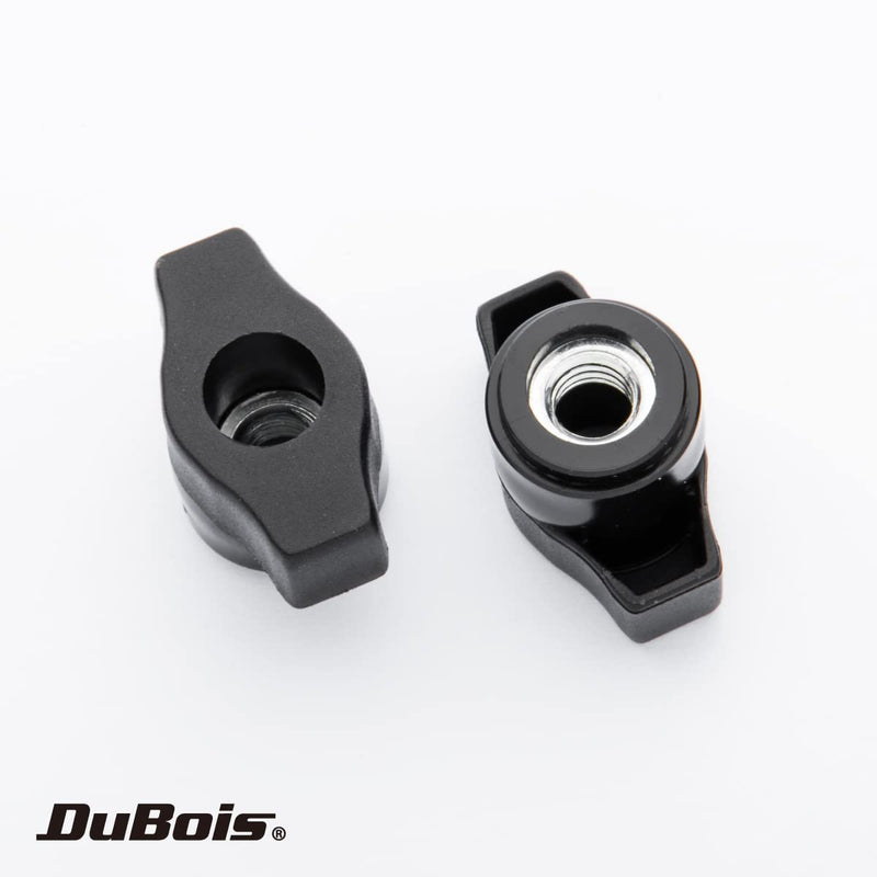 DuBois 5/16"-18 Wing Knobs 10 Pack, Clamping Knobs with Steel Insert for T Track Bolts, Thumb Screw Threaded Knobs for T Track Accessories, Feather Boards, Woodworking Jigs and Fixtures (51004) 7/8" Depth 5/16-18 Thru Hole Black