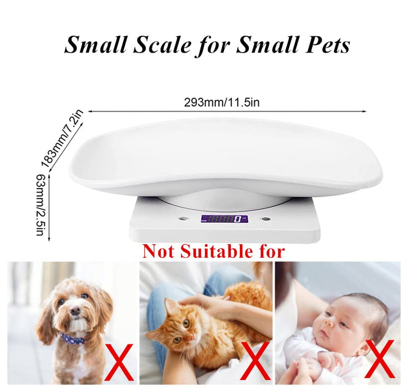 Digital Pet Scale, LCD Animal Scale, 0-22Pound High Accuracy Electronic Weighing Scale, Multifunctional Electronic Weighing Scale for Small Animals Hamster Birds Kittens (No Battery Included) - PawsPlanet Australia