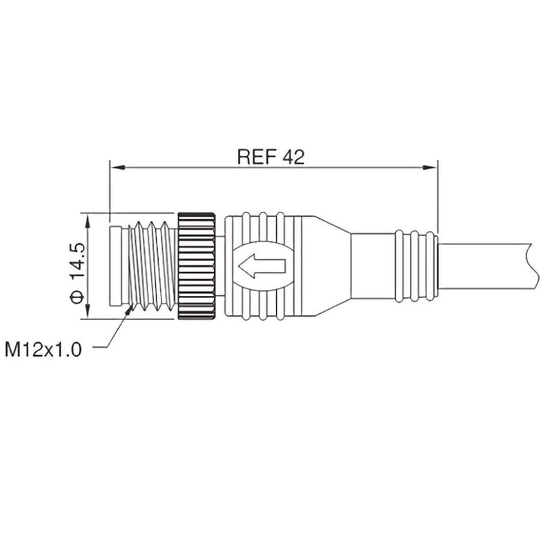 NMEA 2000 (N2K) 0.25 Meter (10 inch) Male-Male Gender Changing Cable for Lowrance Simrad B&G Navico & Garmin Networks