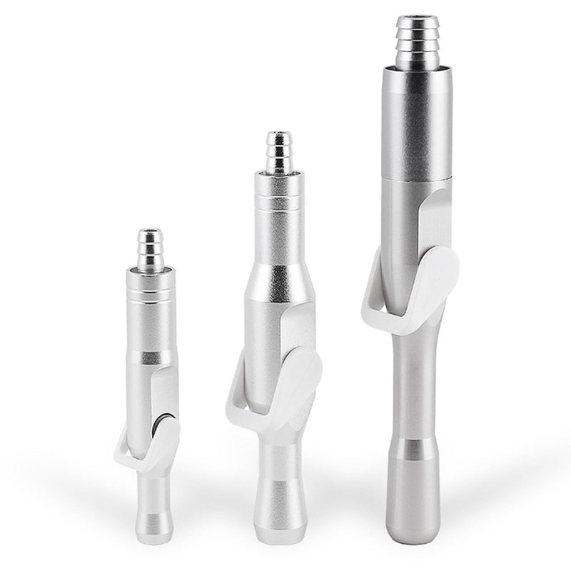 Dental Saliva Ejector Suction Valve Adapters 6 Pack, Universal HVE/SE Tip Adaptor with Strong & Weak Suction Control, Autoclavable Aluminum Dental Suction Valves for Dental Clinic Lab