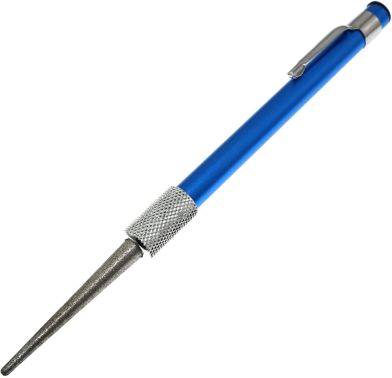 Diamond Coated Half Round File Round File Crystal & Glass Diamond File Saver Multi-Purpose Diamond Sharpener Blue 1 Pack