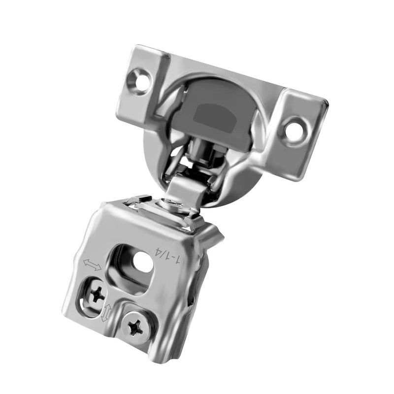 Berta 4-Pack, 1-1/4 inch Overlay Soft Closing Face Frame Cabinet Hinges, 105 Degree 6-Ways 3-Cam Adjustment Concealed Kitchen Cabinet Door Hinges with Screws (1-1/4 in. Overlay, 4 Pieces) 1-1/4 in. Overlay
