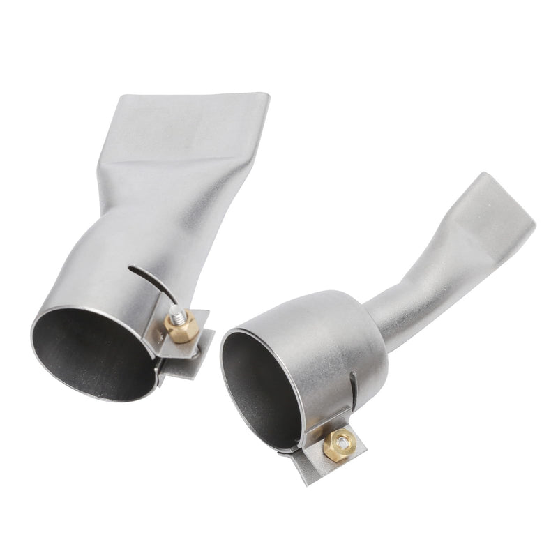 2Pcs Welding Gun Flat Nozzle, 20mm Small+40mm Large Tip for Welder Tool Stainless Steel Hot Air Heat Gun