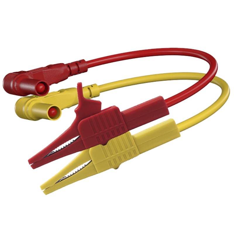Heavy Duty Alligator Clips Test Leads for Multimeter & Voltmeter - Large Gator Test Lead with Insulated Clamps - Alligator Clips Electrical Testing, Automotive Circuits,Banana Plug Meter Leads, 3 Ft HDERJ-001