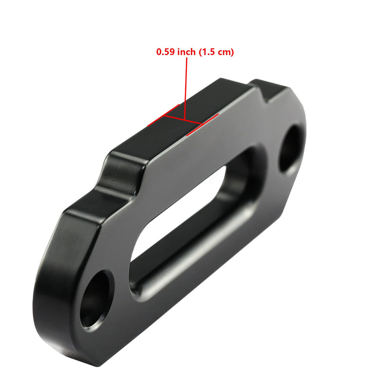 Ucreative Aluminum Hawse Fairlead for ATV 2000-3500 LBs Winch 4 7/8" (124mm) Mount Glossy (Black) Blck 4 7/8 Inch (124 mm) Bolt Centers