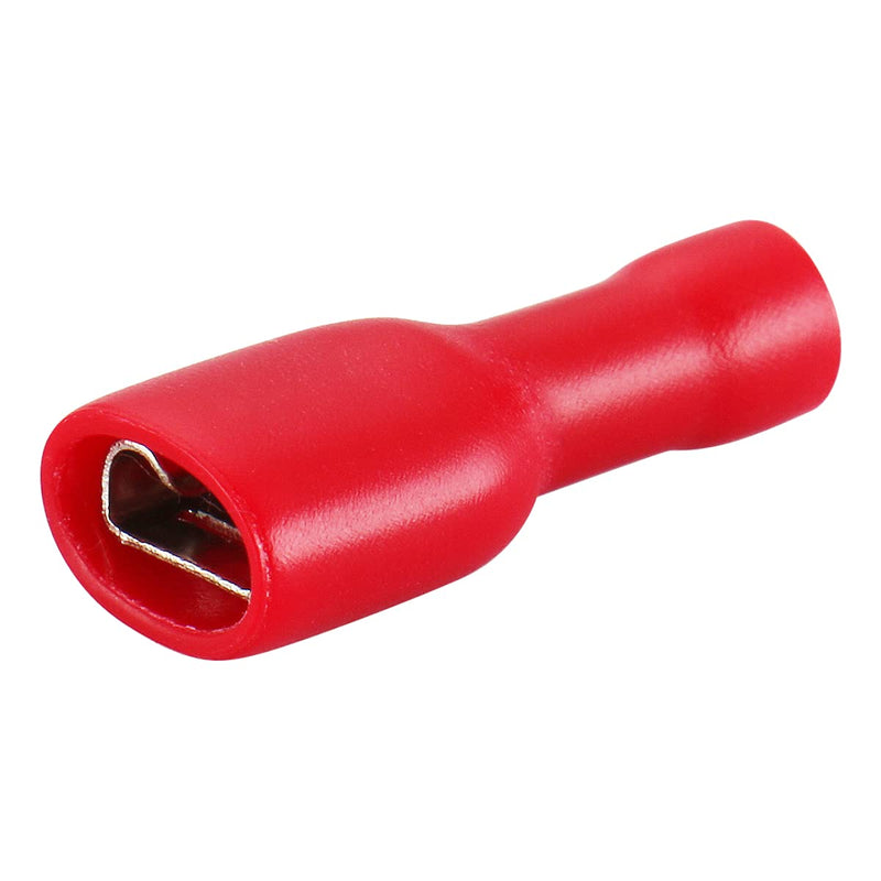Baomain 3/16" Red Female/Male Insulated Spade Wire Connector Electrical Crimp Terminal 22-16 AWG 0.187" 4.8 x 0.5mm Pack of 100