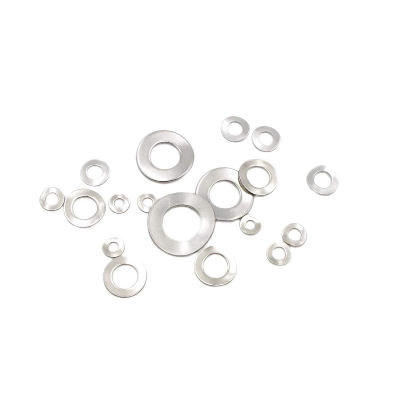 350PCS Metric M3 M4 M5 M6 M8 M10 M12 304 Stainless Steel Wave Spring Washer Assortment Kit