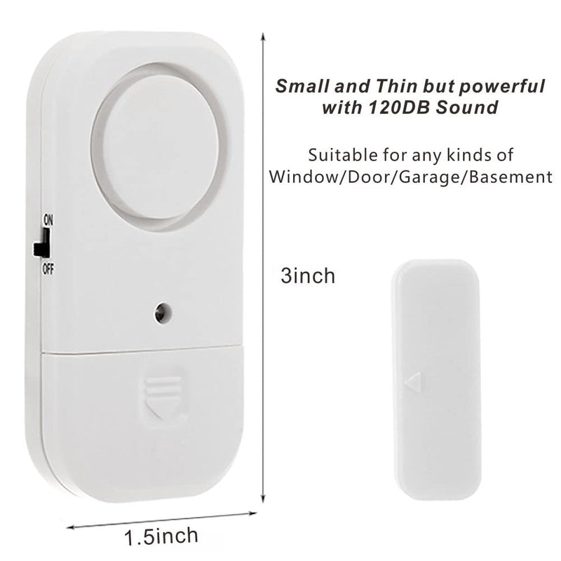 Window and Door Alarm for Kids Safety, 5 Pack Personal Security for Pool, Burglar Alert, Dementia Patients at Home 5pack