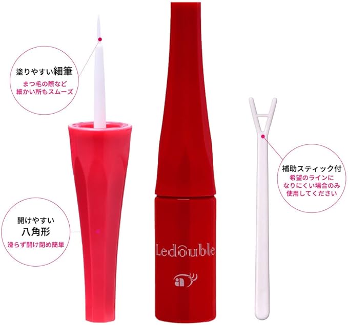 Ledouvre 0.16 fl oz (4 ml) Double Layer Teardrop Bag with Double Eyelids Habit Coating Coating Waterproof Type Bangs Keep - NewNest Australia