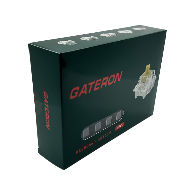 Gateron G Pro 3.0 Brown Switches for Mechanical Keyboard,3-Pin 55gf Tactile Feel/Pre-Lubed/Pin-Enhanced Switches(108pcs,Brown,3-Pin) 108pcs