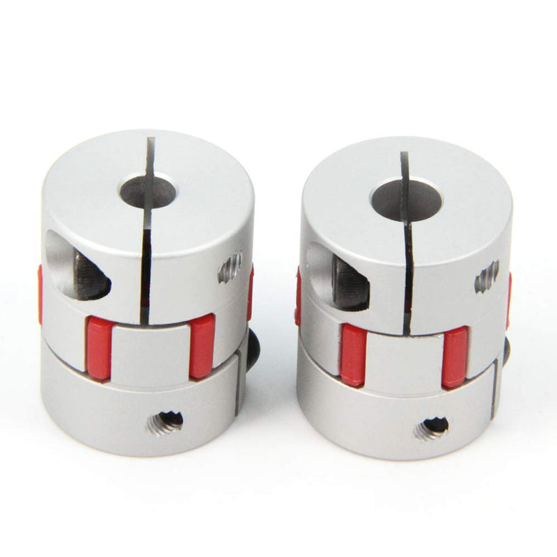 Zeberoxyz 2PCS 6.35mm to 8mm Aluminium Plum Flexible Shaft Coupling Diameter25mm Length30mm 6.35x8mm Motor Connector Flexible Coupler for 3D Printer CNC Machine and Servo Stepped Motor（6.35x8mm） D25 L30