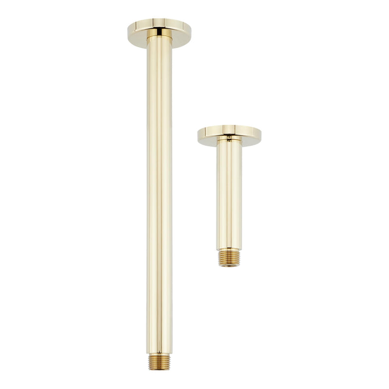 Signature Hardware 449669 4" Square Ceiling Mounted Shower Arm and Flange Brushed Nickel