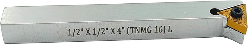 Indexable Tool Bit 1/2" Shank for Fly Cutter for Milling II Replaceable TNMG16 Carbide Insert II Metalworking, Facing, Turning Tool