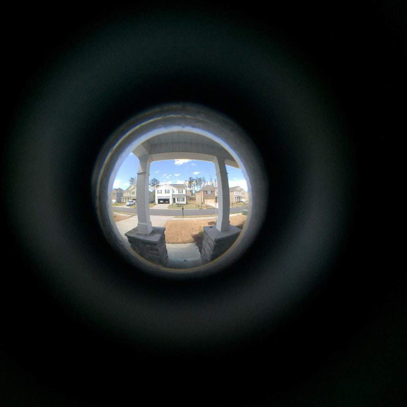 Door Viewer Peephole, Solid Brass 200-degree Door Viewer with Heavy Duty Rotating Privacy Cover for 1-3/8" to 2-1/6" Doors for Home Office Hotel (Black) Black