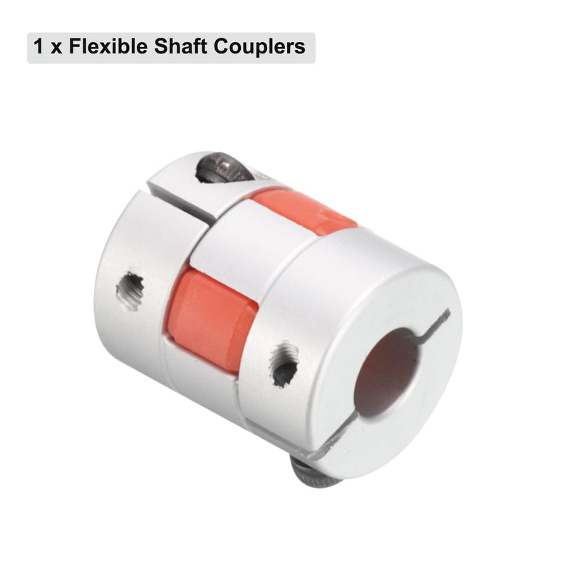 uxcell Aluminum Plum Shaft Coupling 8mm to 8mm Bore L25xD20 Flexible Coupler Joint for Machine and Servo Stepped Motor Pack of 1