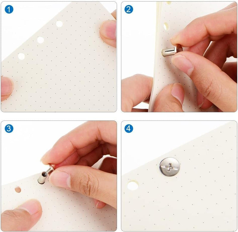 Screw Post M3 x 6mm Chicago Screw Binding Screw Fit for 3mm/0.12'' Hole Dia,10 Set Female M3x6mm Tiny Screw Post Binding for Scrapbook Photo Albums Binding,Leather Bags,Boots,DIY Enthusiasts 10