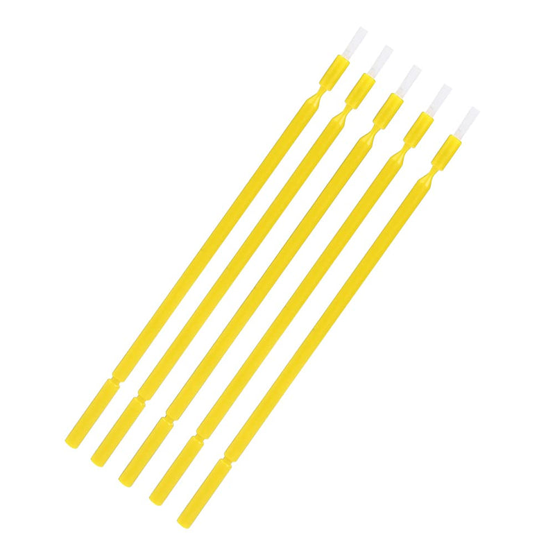 100 Pcs Micro Applicator Brushes, Dental Micro Brush, Disposable Micro Applicator Brush Bendable Sticks (Yellow,) Yellow,