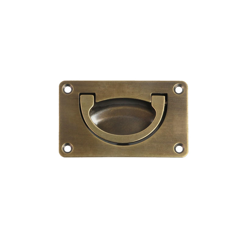 Antrader Recessed Pull Handle,Boat Flush Hatch Lift Ring Pull | Copper Construction,Flush Ring Pull with Screws for Boat Deck Hatch Handle Bronze