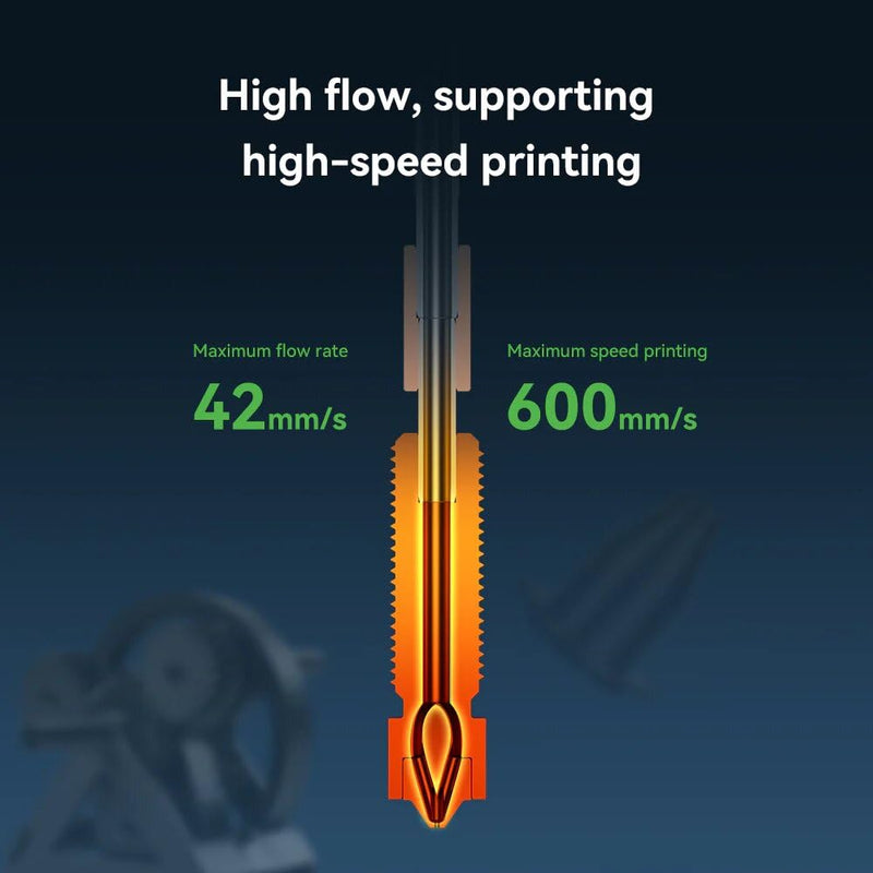Creality E3D K2/ K2 Pro/ K2 Plus Nozzle, Genuine E3D Obxidian™ High Flow Nozzle Assembly, Creality Hi Combo Extruder Hotend Nozzles, Supporting 600mm/s Printing (0.4mm)
