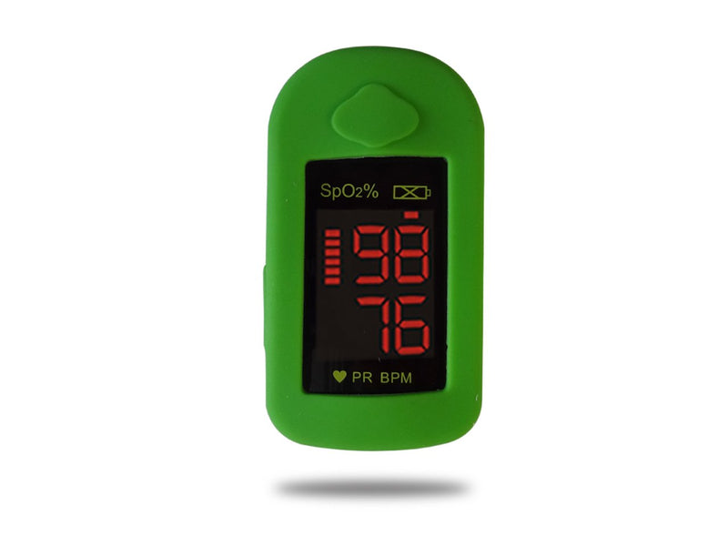 Concord Fingertip Pulse Oximeter with Reversible Display - Blood Oxygen Saturation Monitor with Carrying Case, Batteries and Lanyard - Easy to Use, Accurate SpO2 & Pulse Measurement (Emerald) Emerald Green