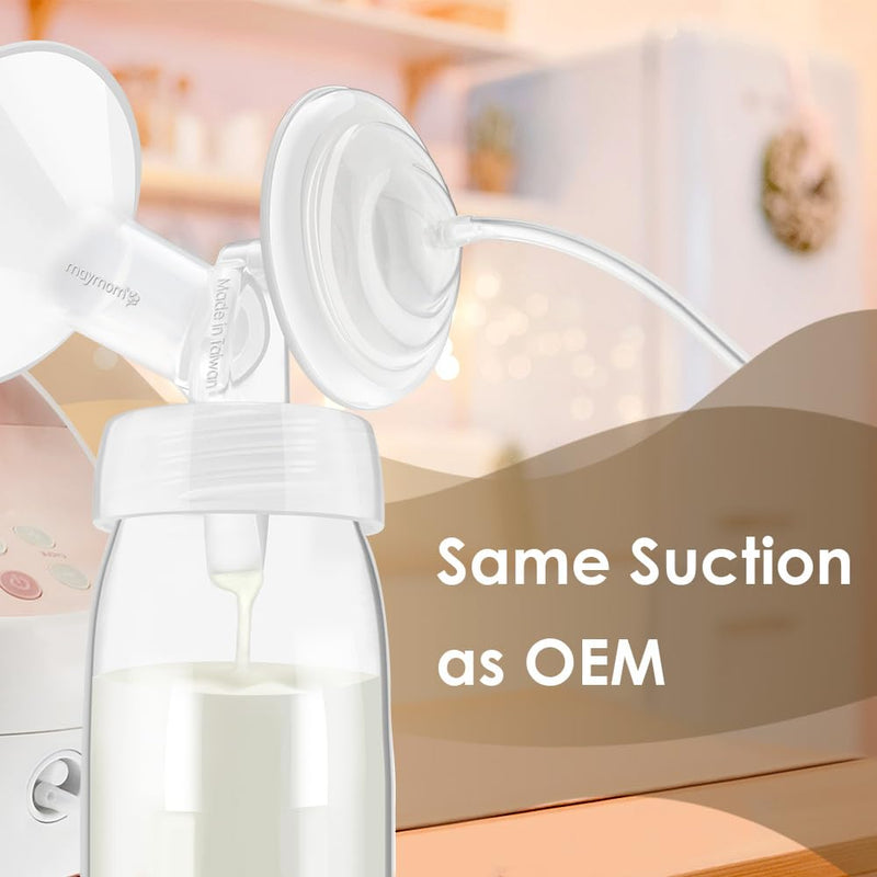 Maymom 19mm Flange and Duckbill Valve Compatible with Spectra S1 S2 Breastpump Not Original S2 Accessories Not Original Spectra Replacement Duckbill Valve and Flange White Valve
