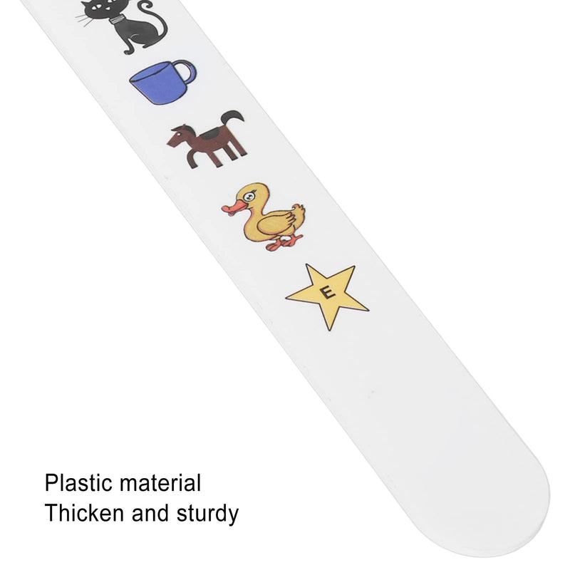 Fixation Stick Vision Tester, Coating Thicken, Clear Colorful Animal Patterns, Kids Vision Optometry Test Card, 2 Sizes(#1) #1