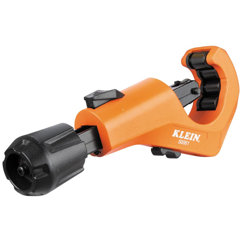 Klein Tools 50061 Quick-Adjust Tubing Cutter, 1-5/8-Inch O.D. Cutting Capacity for Copper and Aluminum, Compact, Retractable Telescoping Deburring Tool