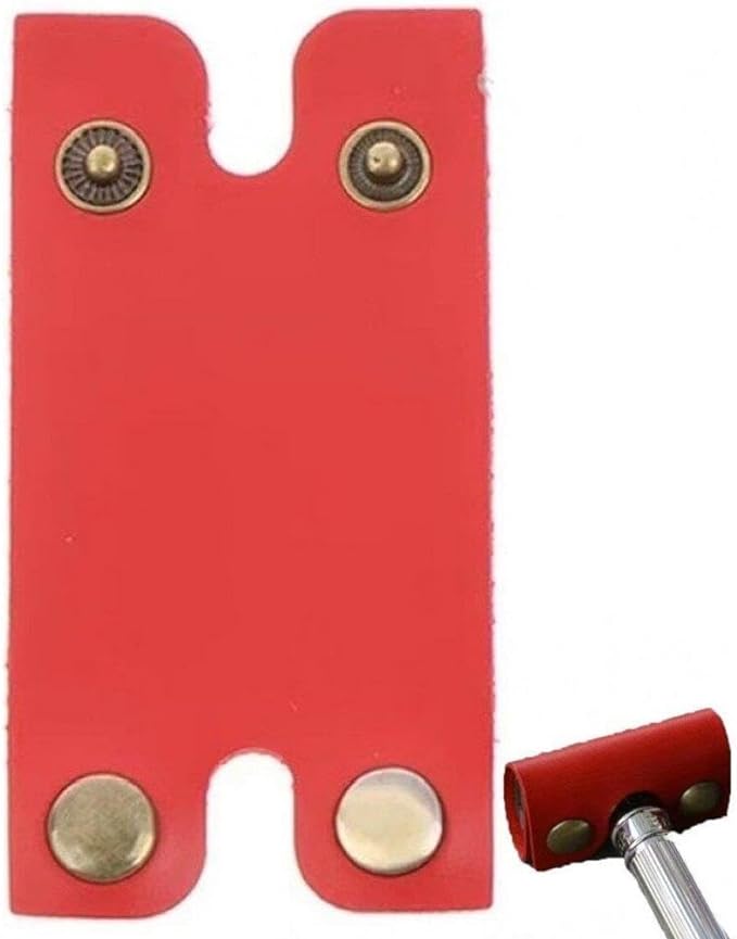 Razor Head Protector Cover Cutter Head Protector Leather Protective Cover Portable Safety Razor Protector for Travel Red - NewNest Australia
