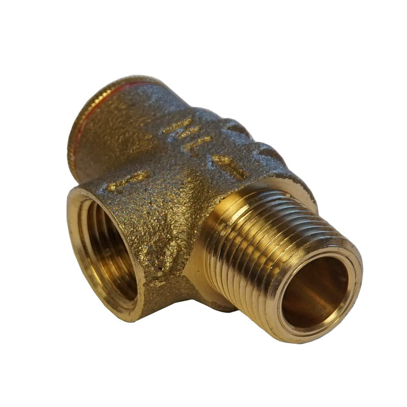 Merrill PRVNL50100 1/2" Lead-Free Brass Pressure Relief Valve, 100 PSI Adjustable Safety Valve for Cold Water Well, Pump & Plumbing Systems, 1/2" MNPT x 1/2" FNPT No-Lead Water System Protection Valve