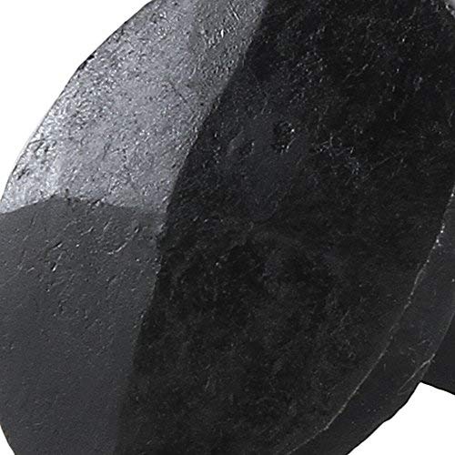 A29 Set of 12 Round Pyramid Decorative Iron Nails, 1 1/4 X 1 Inch, Natural Black Iron Finish